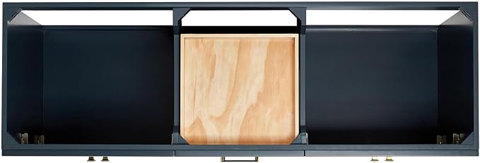 ARIEL Hamlet 67" Midnight Blue Double Vanity, 1.5" Edge Italian Carrara Marble - Image 9