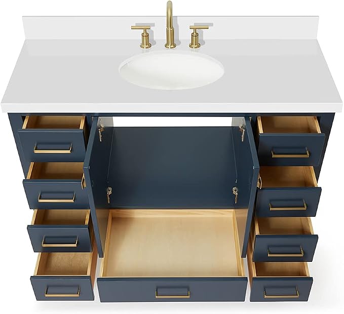 ARIEL 49" Midnight Blue Bathroom Vanity - Image 6