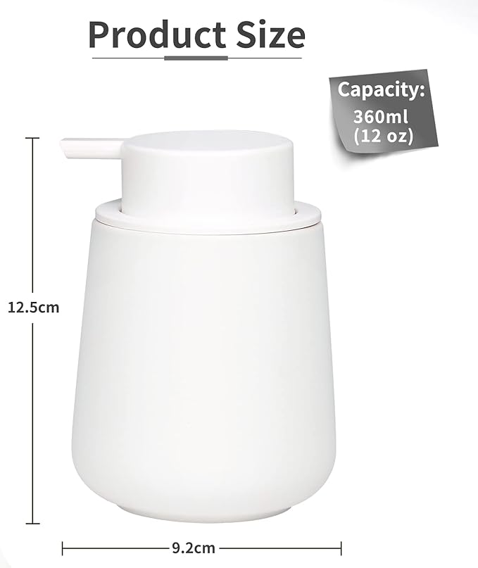 BosilunLife Foam Soap Dispenser - 12 oz Bathroom Lotion Pump - Image 4