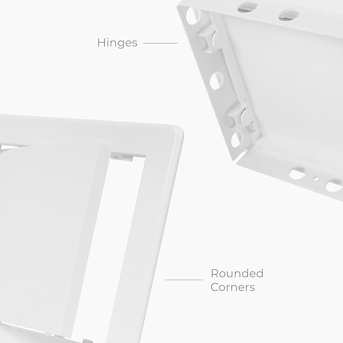 6 x 6 Inch White Square ABS Plastic Plumbing Access Panel - Image 7