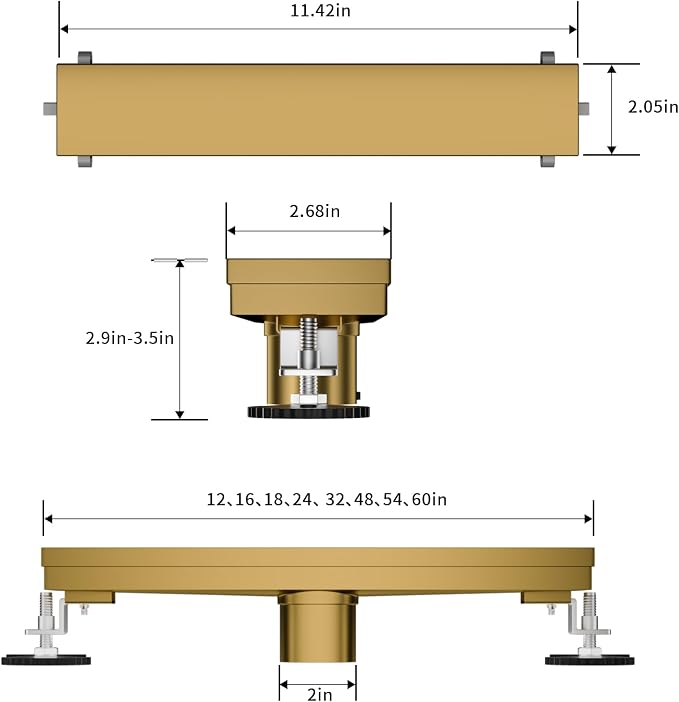 Linear Shower Drain, 304 Stainless Steel - Image 5