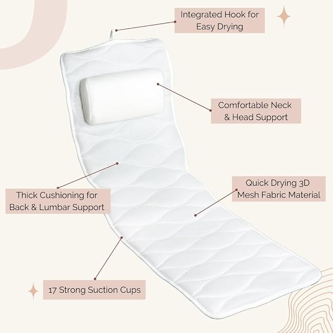 Bathtub Tray and Full Body Bath Pillow Set - Image 3