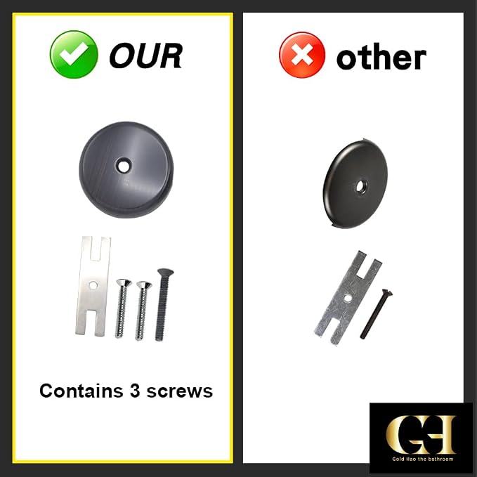 Single Hole Bathtub Drain Overflow Plate/Tub Overflow Drain Ccover - Image 3