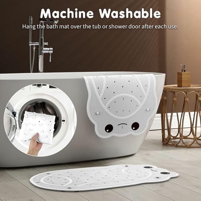 Bathtub Mat Non Slip Kids, Toddler Bath Mat, 30 * 18 Inch Shower Mats - Image 5