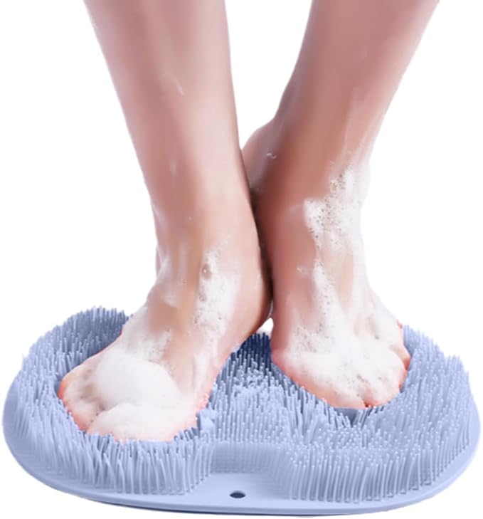 Silicone Shower Foot Scrubber Mat, 2025 Upgraded Exfoliating Bath Pad by ASFANST