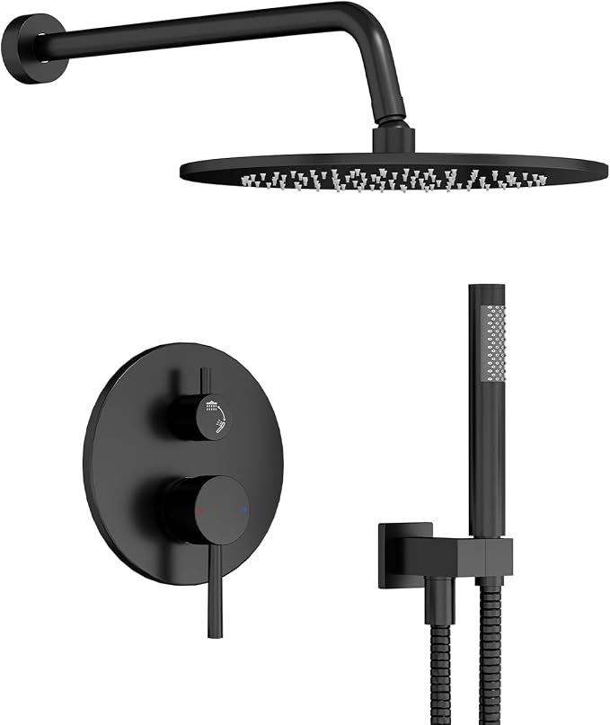 Gabrylly Black Shower Faucet Set, Wall Mounted System by GABRYLLY