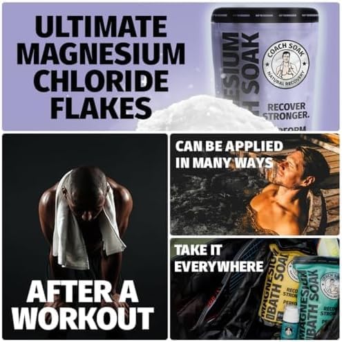 3 Pack Bundle: Coach Soak Recovery Bath Soak, Epsom Salt Bulk, Bath Salts Bulk - Image 4