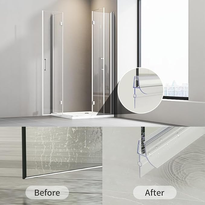 Frameless Shower Door Bottom Seal, Stop Shower Leaks and Create a Water Barrier - Image 7