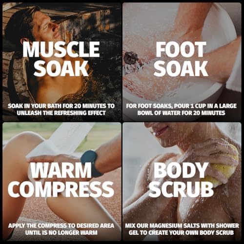 3 Pack Bundle: Coach Soak Recovery Bath Soak, Epsom Salt Bulk, Bath Salts Bulk - Image 5
