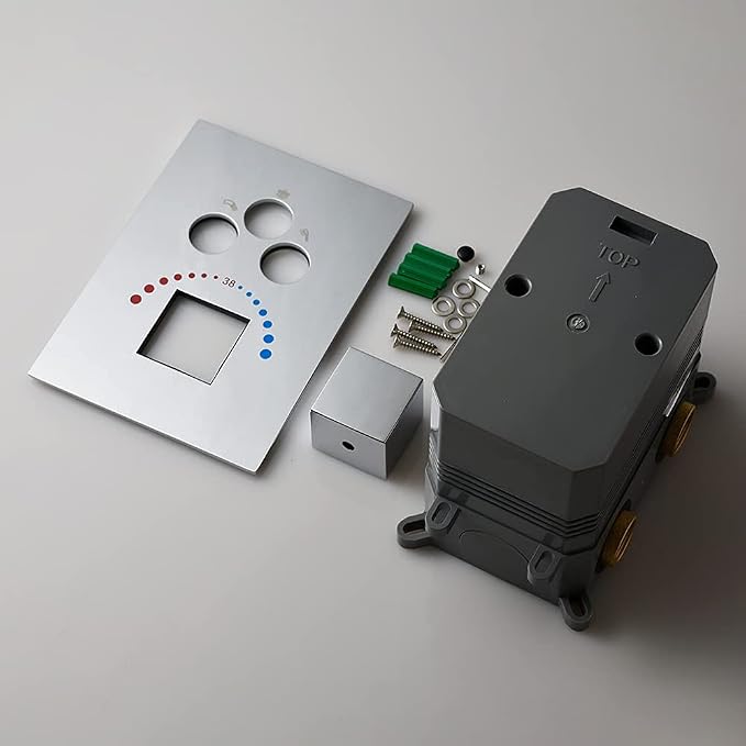 3-Function Brass Shower Diverter Thermostatic Valve Pressure Balanced Mixer - Image 6
