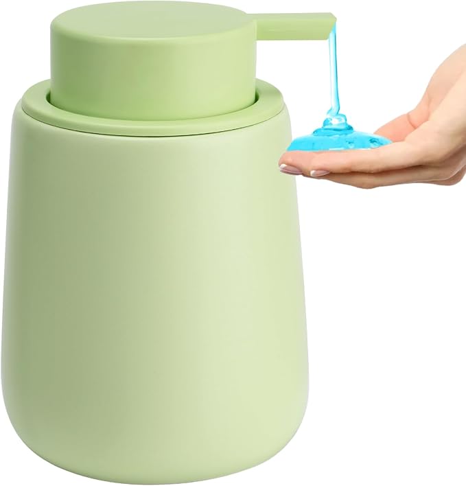 Soap Dispenser Ceramic with Easy-to-Press Pump Hand Lotion Liquid Dispenser - Image 2