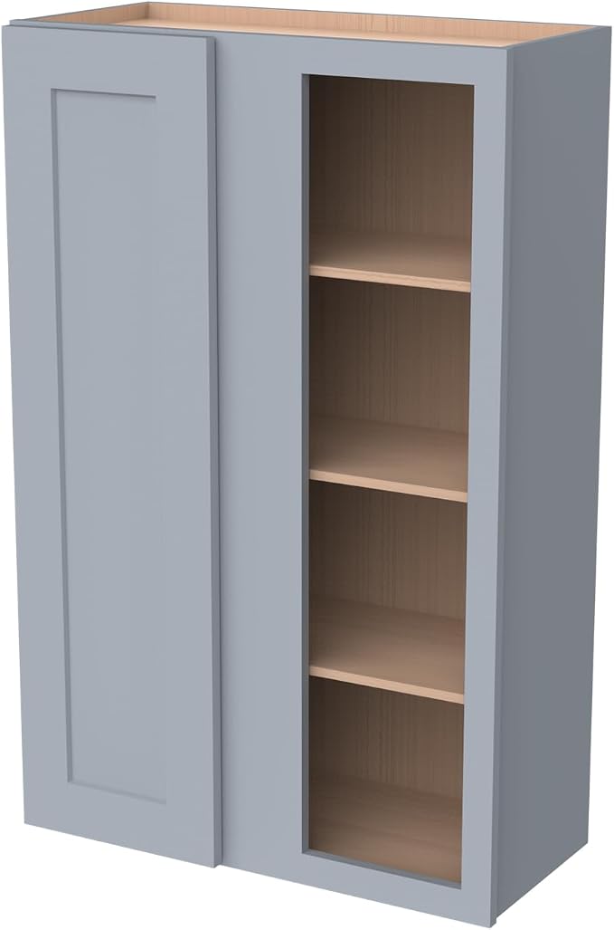Solid Hardwood Wall Blind Corner Cabinets, Adjustable Shelves, Soft-Close Doors by HCIOANHomecabinetseries