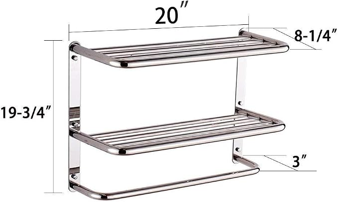 LUANT Bathroom Shelf 3-Tier Wall Mounting Rack - Image 6