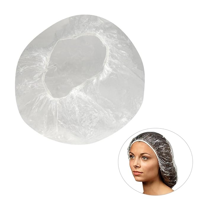 Shower Cap Disposable Bath Cap Elastic Hair Processing Plastic Caps - Image 3