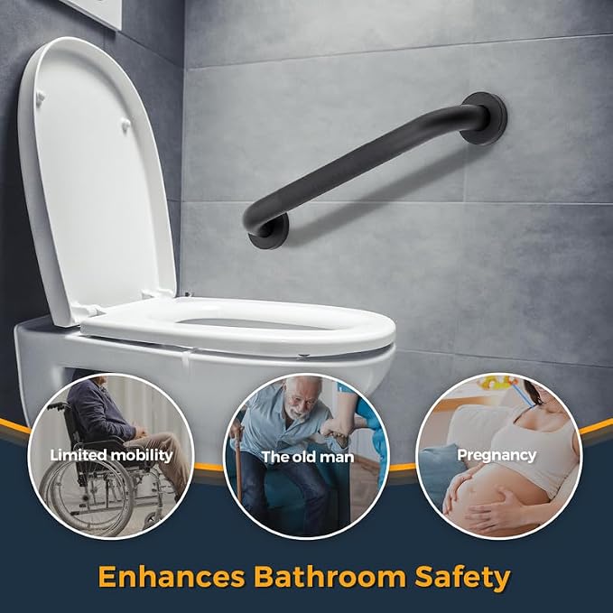 Grab Bars for Shower, 2 Pack 18-Inch Anti Slip Shower Handles for Elderly - Image 2