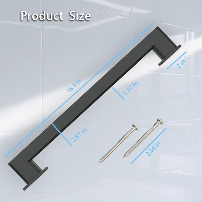 Handicap Grab Bars, Octagon 2 Pack 18 Inch Shower Grab Bar - Image 7