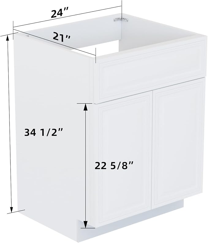 KitchenMan Bathroom Vanity Without Sink and Top 24 Inch Unassembled Bathroom - Image 3