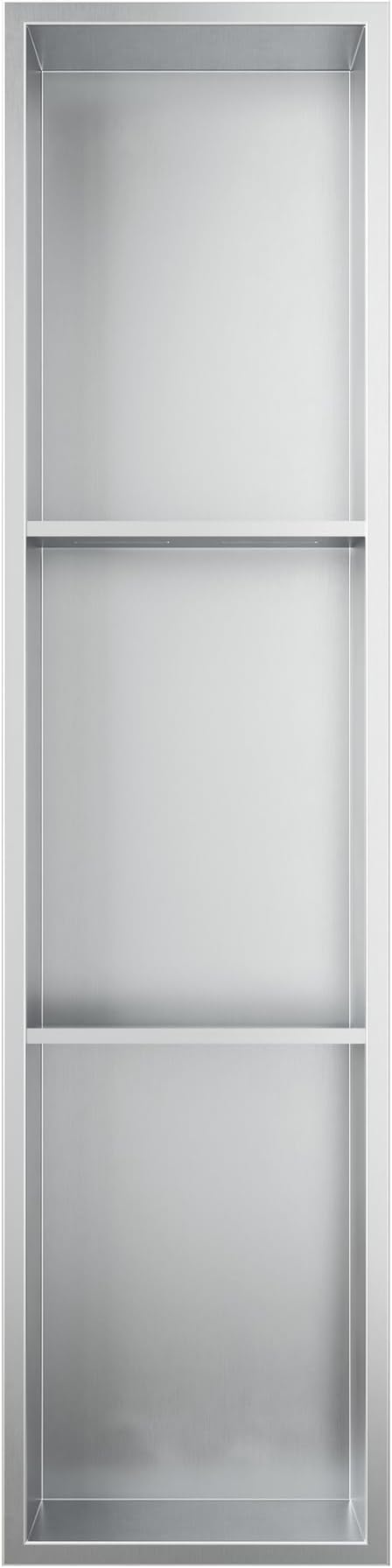 Neodrain 8X36 Inch Brushed Three Layers Stainless Steel Shower Niche, NO Tile - Image 7