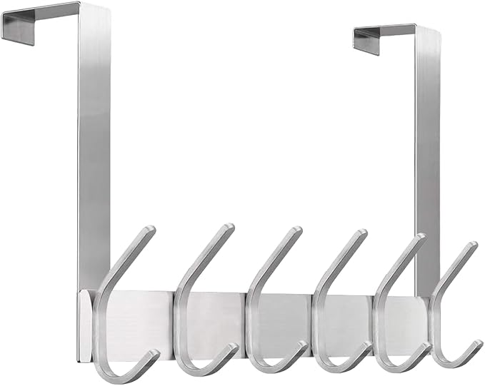 DOKU Over The Door Hooks, Stainless Steel Heavy Duty Over Door Hanger Holder by DOKUHOME