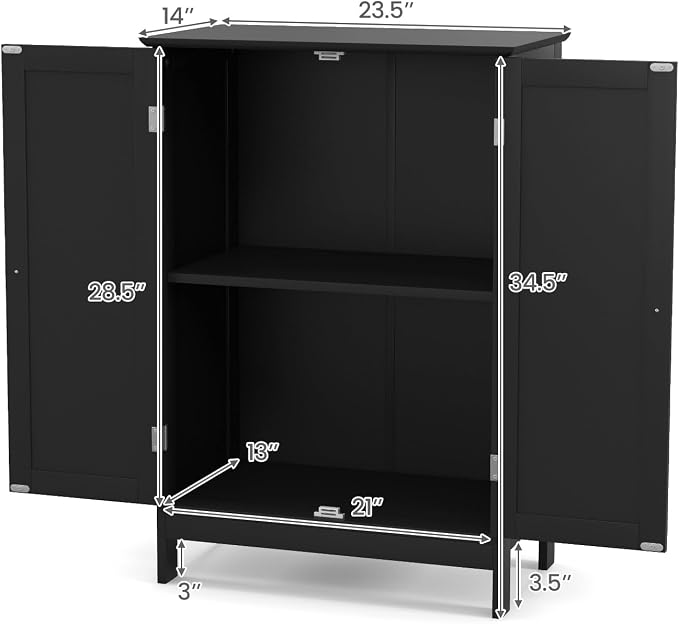 Tangkula Freestanding Storage Cabinet - Image 3