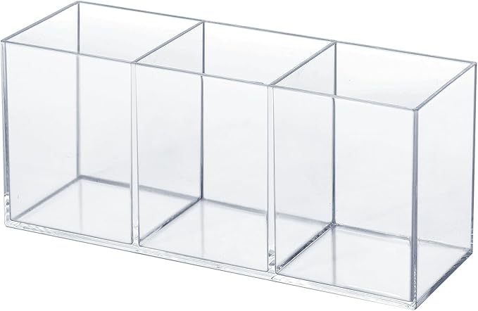 Clear Acrylic Silverware & Pen Organizer Caddy, Transparent Plastic Silverware by elysolpluv
