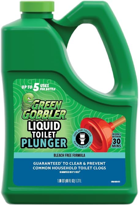 Green Gobbler Liquid Toilet Plunger | Clog Remover | Safe by GreenGobbler