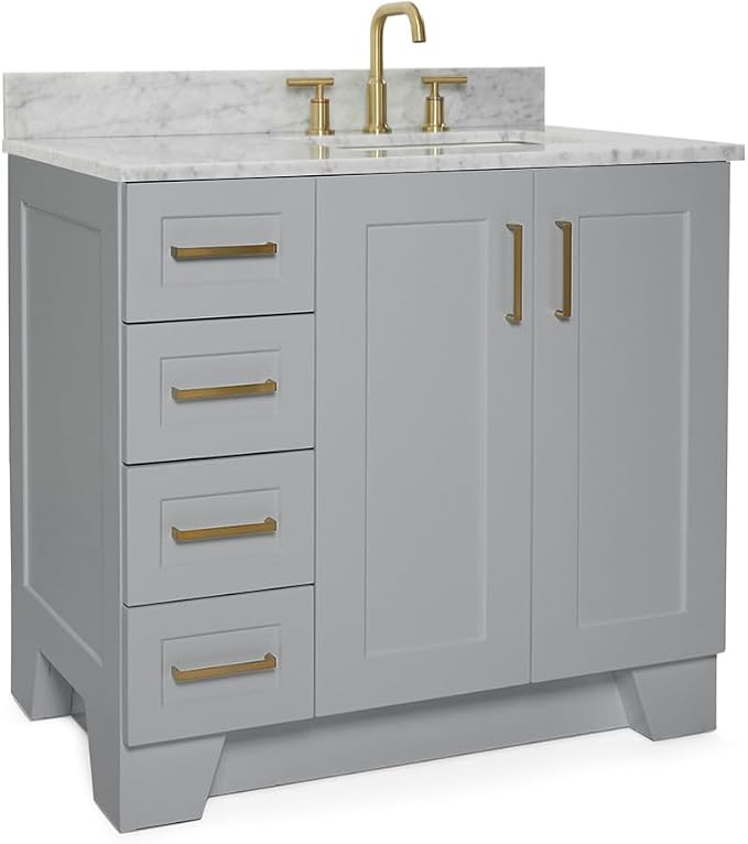 ARIEL Taylor 37 Inch Grey Bathroom Vanity by Ariel