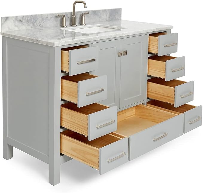 ARIEL 49" Grey Bathroom Vanity - Image 4