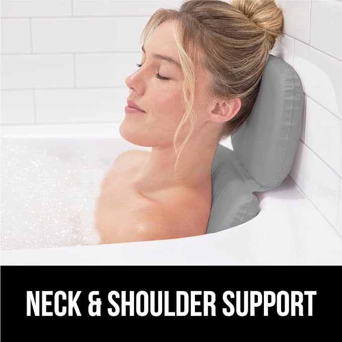 GORILLA GRIP Bath Pillow for Tub, Improved Suction Cups, Luxury Bathtub Pillows - Image 8