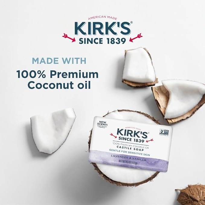 Kirk's Castile Bar Soap for Men, Women & Children - Image 3