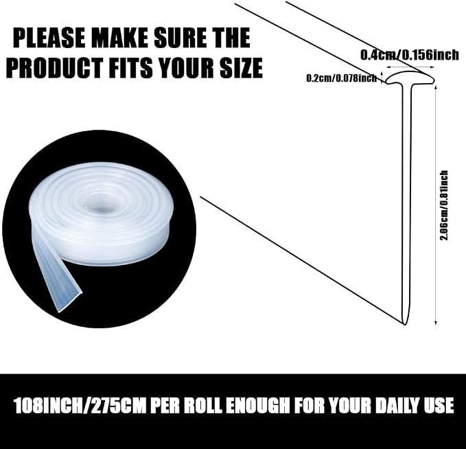 Framed Shower Door Bottom Seal Strip Replacement Shower Bottom Waterproof Door - Image 5