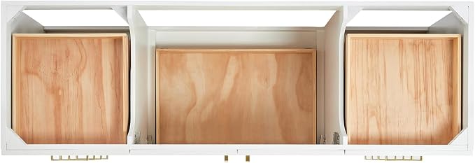 ARIEL Taylor 67" White Bathroom Vanity, 1.5" Edge Pure White Quartz Countertop - Image 9