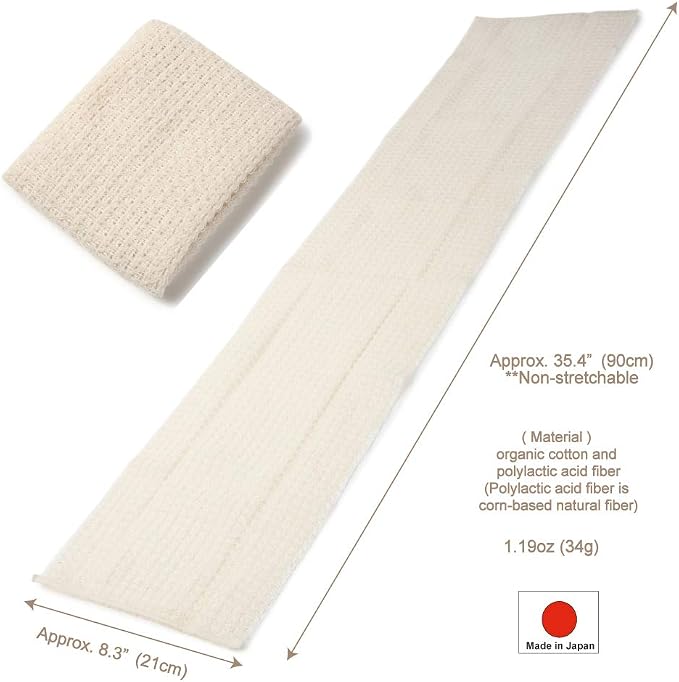 Exfoliating Washcloth Shower Back Scrubber, Natural Loofah - Image 6