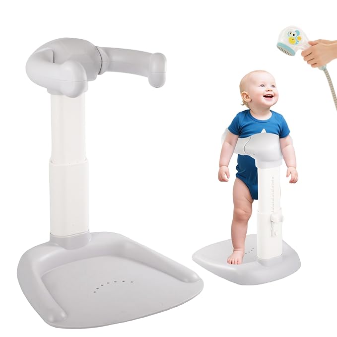 FAHKNS Baby Shower Stand Adjustable 9 Level Position Bath Shower Standing by FAHKNS
