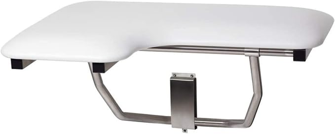 Seachrome Lift-Assist Shower Seat, L-Shaped Right-Hand, Wall Mount, Padded by Seachrome
