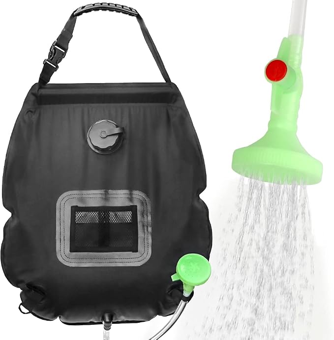 NODG 5 Gallons/20L Portable Solar Shower Bag Solar Heating Shower Bag by NODG