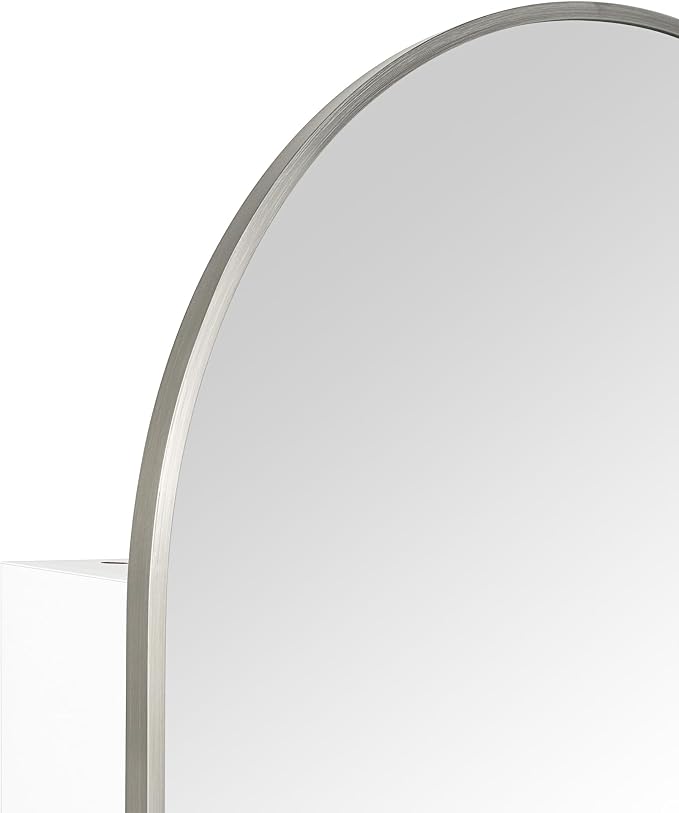 TEHOME 20 x 30'' Brush Nickel Arched Bathroom Medicine Cabinet - Image 9