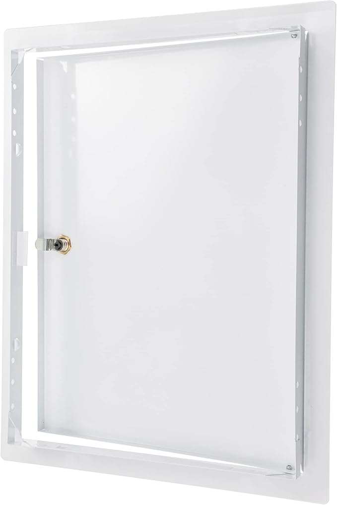 12" x 16" Lockable White Metal Access Panel. Service Shaft Door Panel - Image 5
