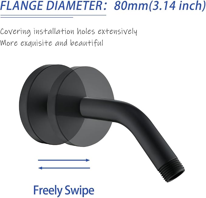 Wall Mounted Shower Arm Extension Head Holder Stainless Steel - Image 5