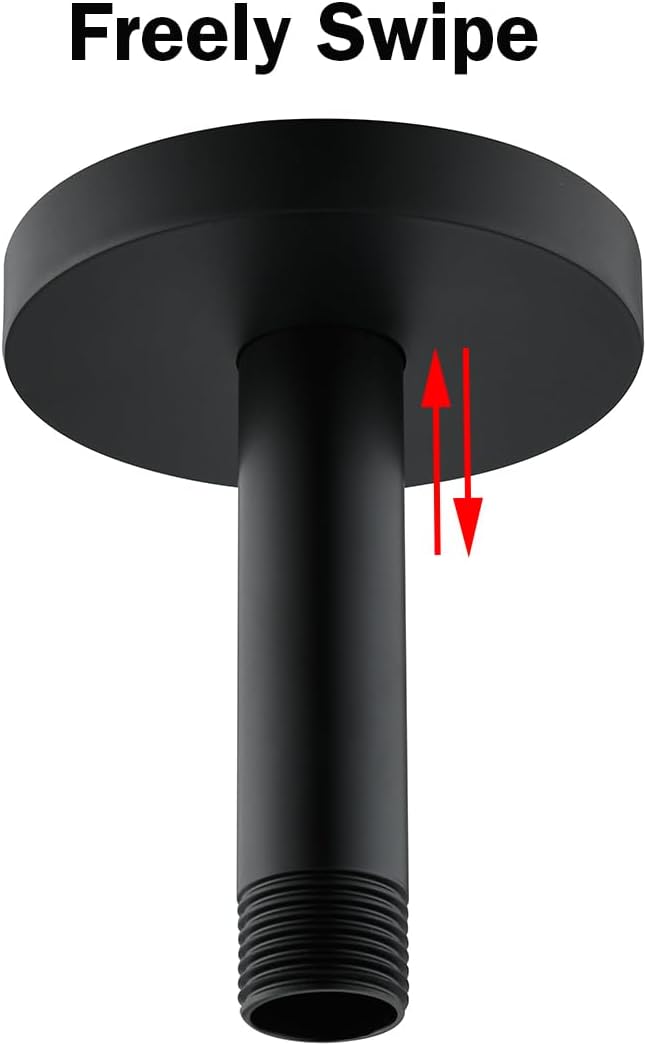RANDOM Shower Arm with Flange, 4 Inches Ceiling Mount Shower Head Extension Arm - Image 5