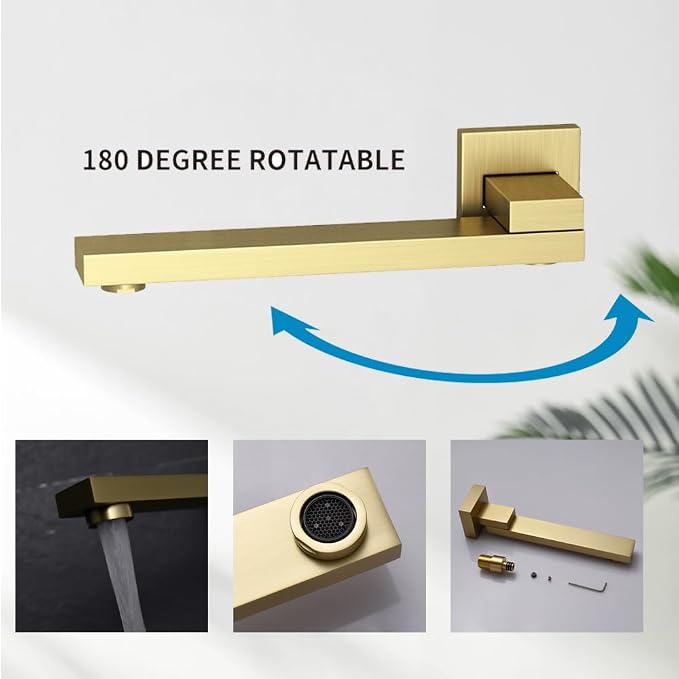 Shower Set Brushed Gold Thermostatic Shower System - Image 9