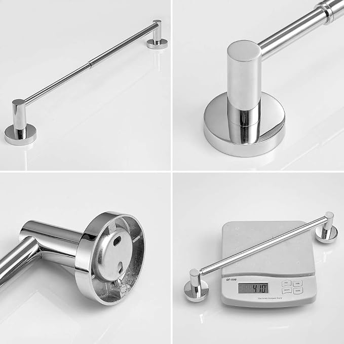 BESy Adjustable 15.9 to 28.6 Inch Single Bath Towel Bar Rack - Image 4