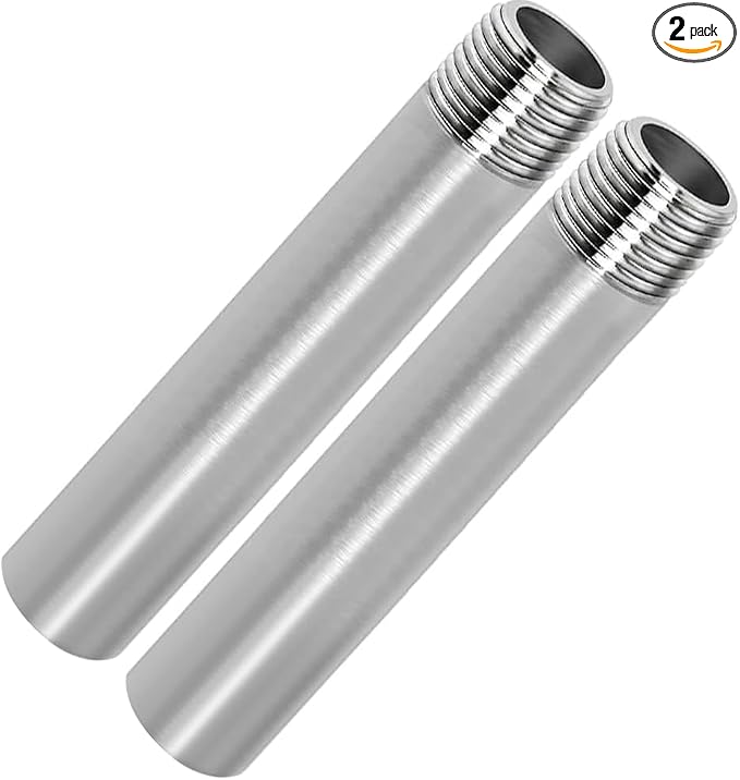 Stainless Steel Pipe Fitting 1/2" NPT Male x 1/2" NPT Female Thread Nipple Cast by Fitvell