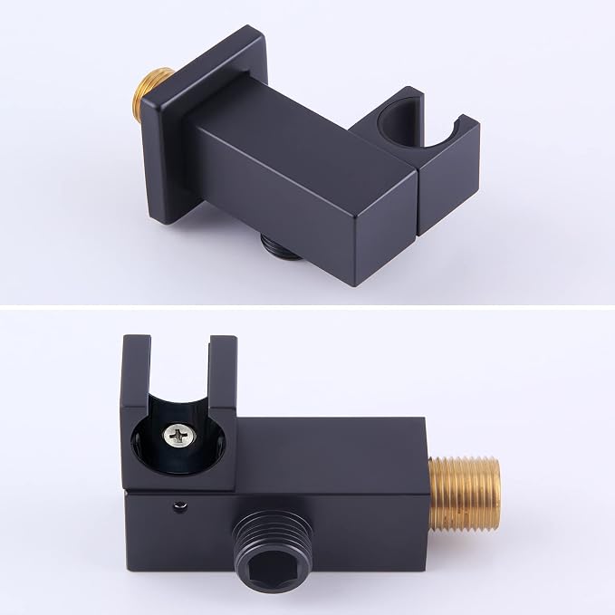 Wall Union with Hand Shower Holder, Angle Simple Brass Wall Mounted Supply - Image 6