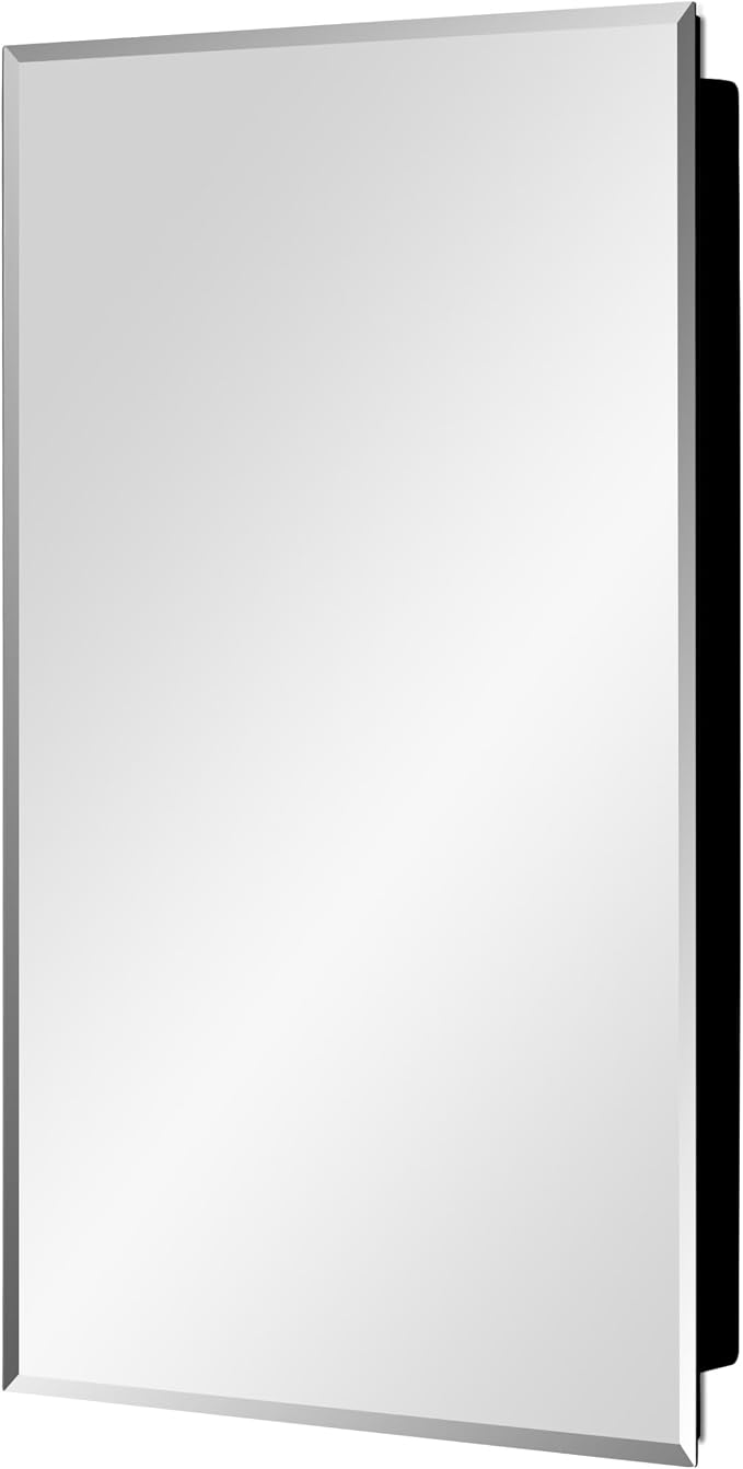 DYLLOR Black Plastic Medicine Mirror Cabinet - Image 9