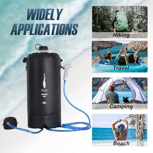 Portable Camping Shower Bag - 10L/2.2 Gallons Solar Shower Water Bag - Image 5