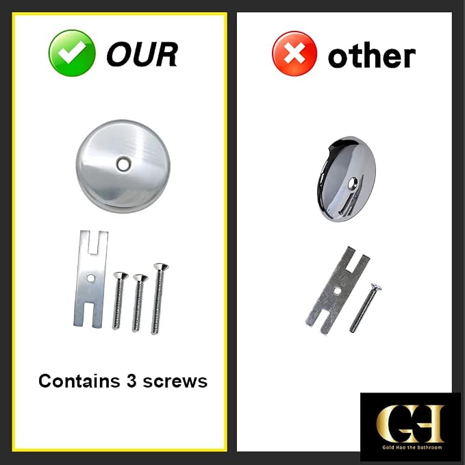 Single Hole Bathtub Drain Overflow Plate/Tub Overflow Drain Ccover - Image 3