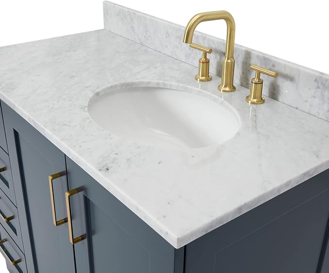 ARIEL Taylor 43 Inch Blue Bathroom Vanity - Image 5