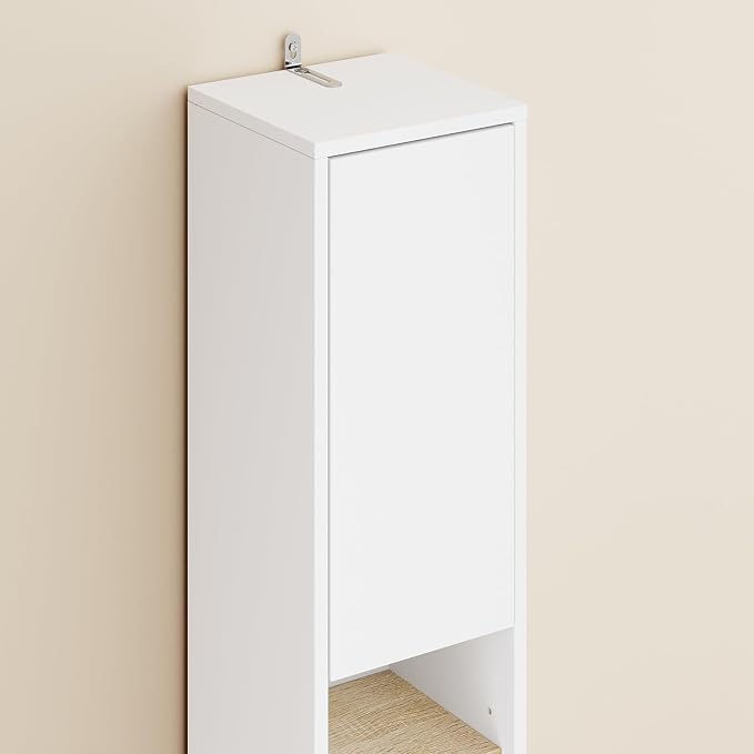 SoBuy Bathroom Narrow Storage Cabinet Skinny Tall Unit - Image 6