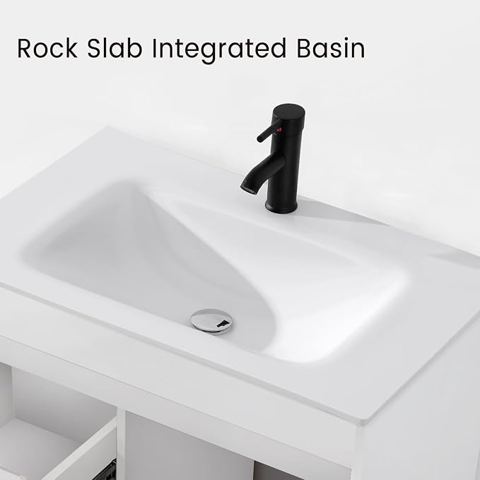 36" Bathroom Vanity with Sink, Undermount Ceramic Sink, Modern Bathroom Cabinet - Image 4
